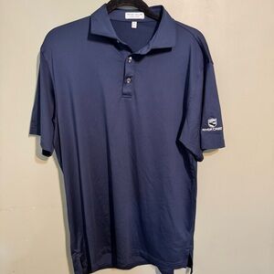 Peter Millar Summer Comfort NAVY SKULL BUTTON POLO Size M With Logo